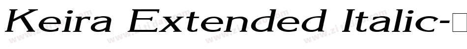 Keira Extended Italic字体转换